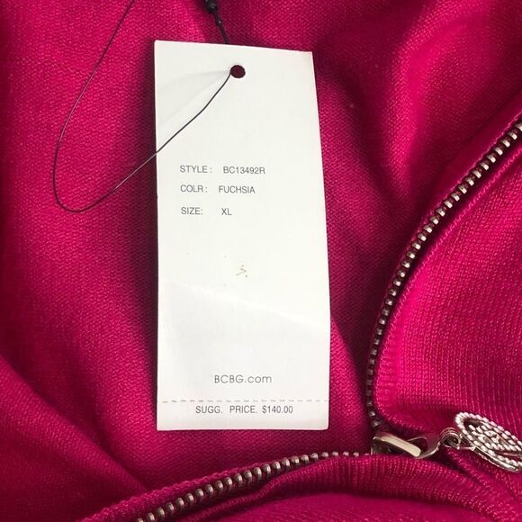 BCBGMaxAzria Pink Zip Up Hoody Size XLarge - Picture 11 of 12